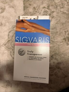 770 Series Truly Transparent Medical Compression Stockings - Thigh height.